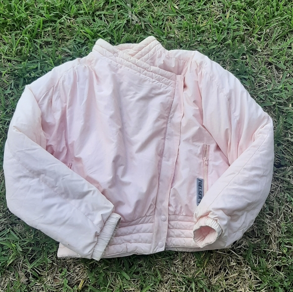VTG Pastel Pink Puffy Jacket Ski Winter Quilted 38 - Picture 2 of 13